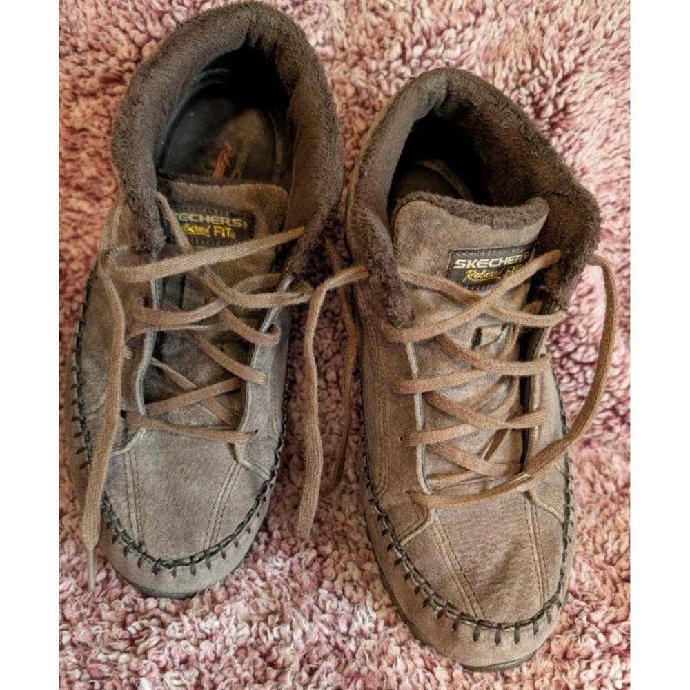 Skechers Bikers Totem Pole Boots 49013EW Brown Suede Chukka Moccasin Women's 8W